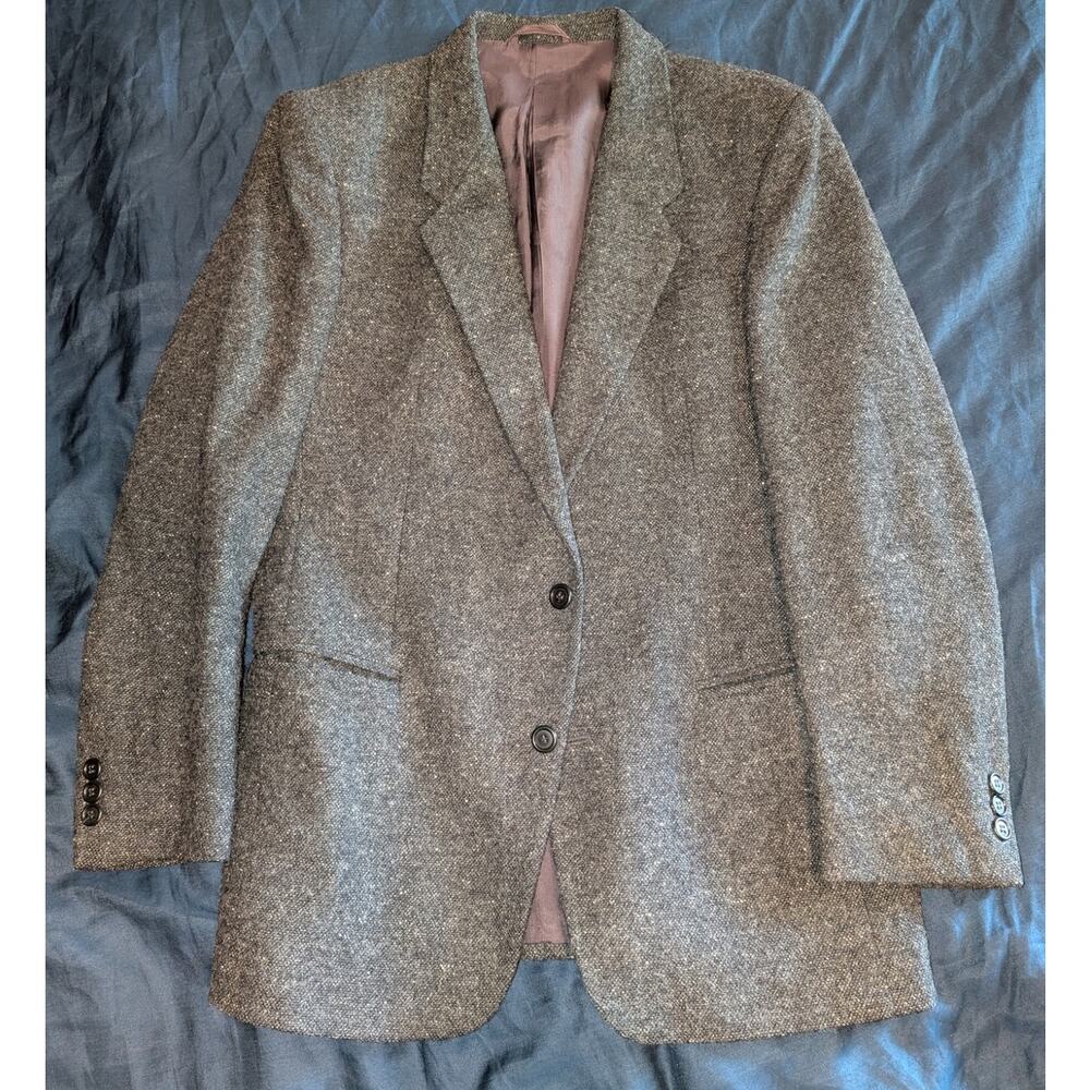 Vintage Giannino Vaghi Italian Made Wool Two Buttton Blazer Mens 38R
